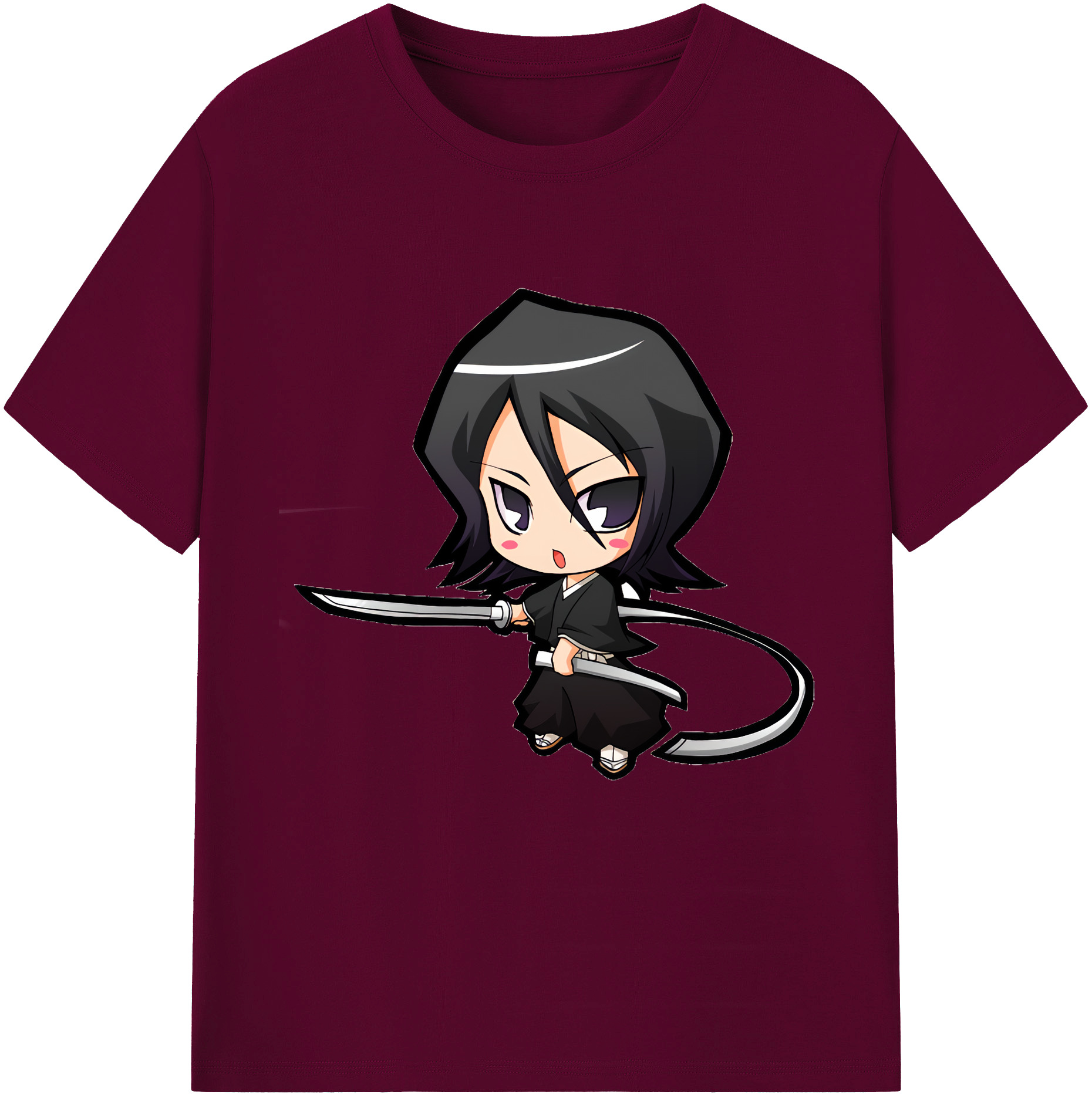 （画像用） ブリーチ 朽木ルキア BLEACH Kuchiki Rukia レディースカジュアルプリントTシャツ（綿100％）